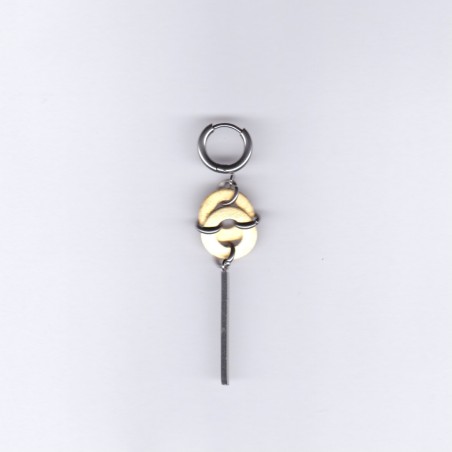 mono boucle Indus doré/argenté