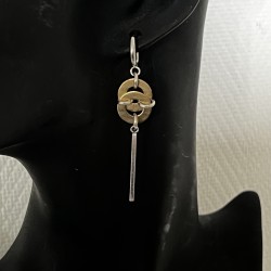 mono boucle Indus doré/argenté